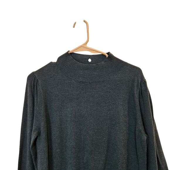 Molly Bracken Navy Blue Casual Long Sleeve Pullover Mock Neck Sweater Large - Picture 4 of 10